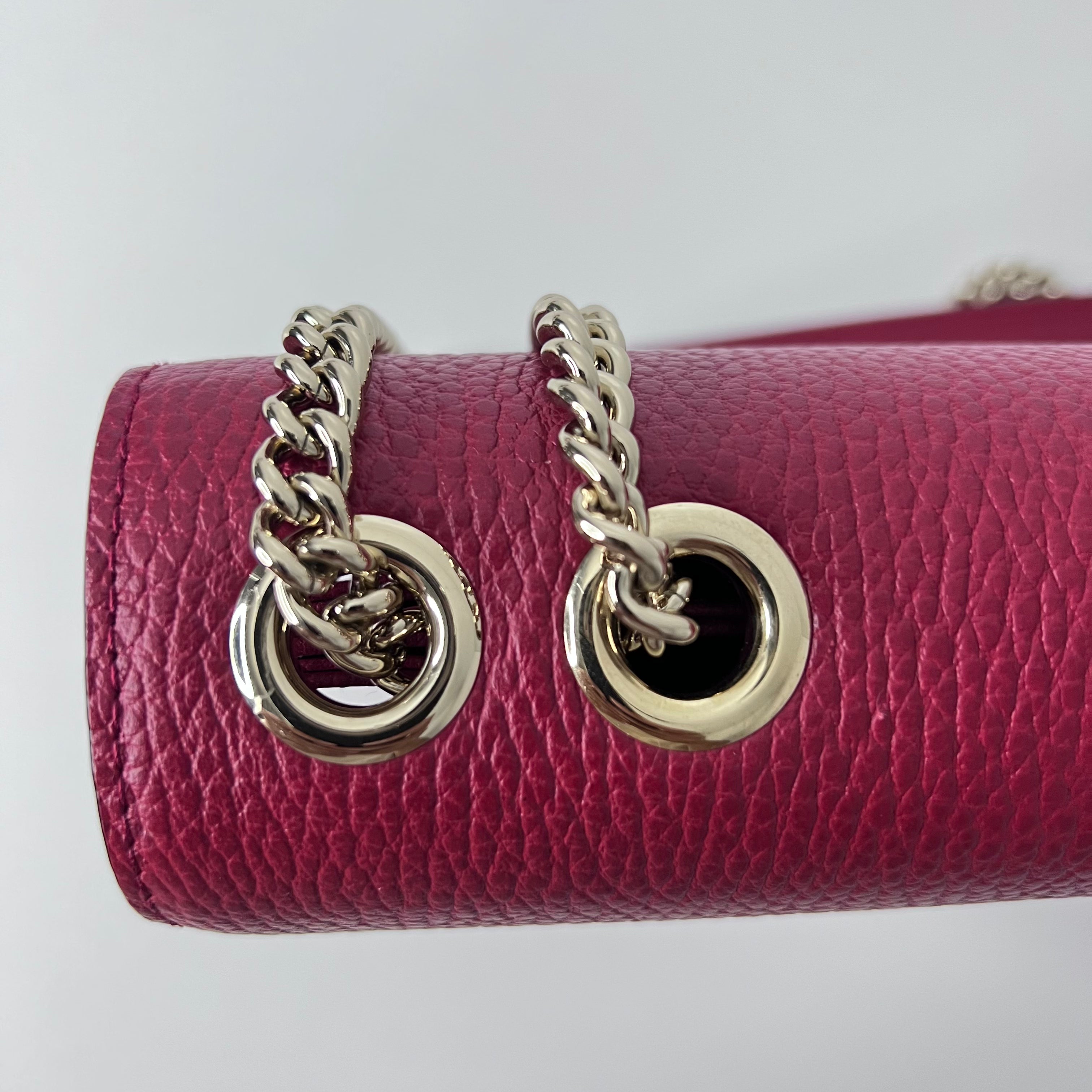 Red Interlocking GG Shoulder Bag