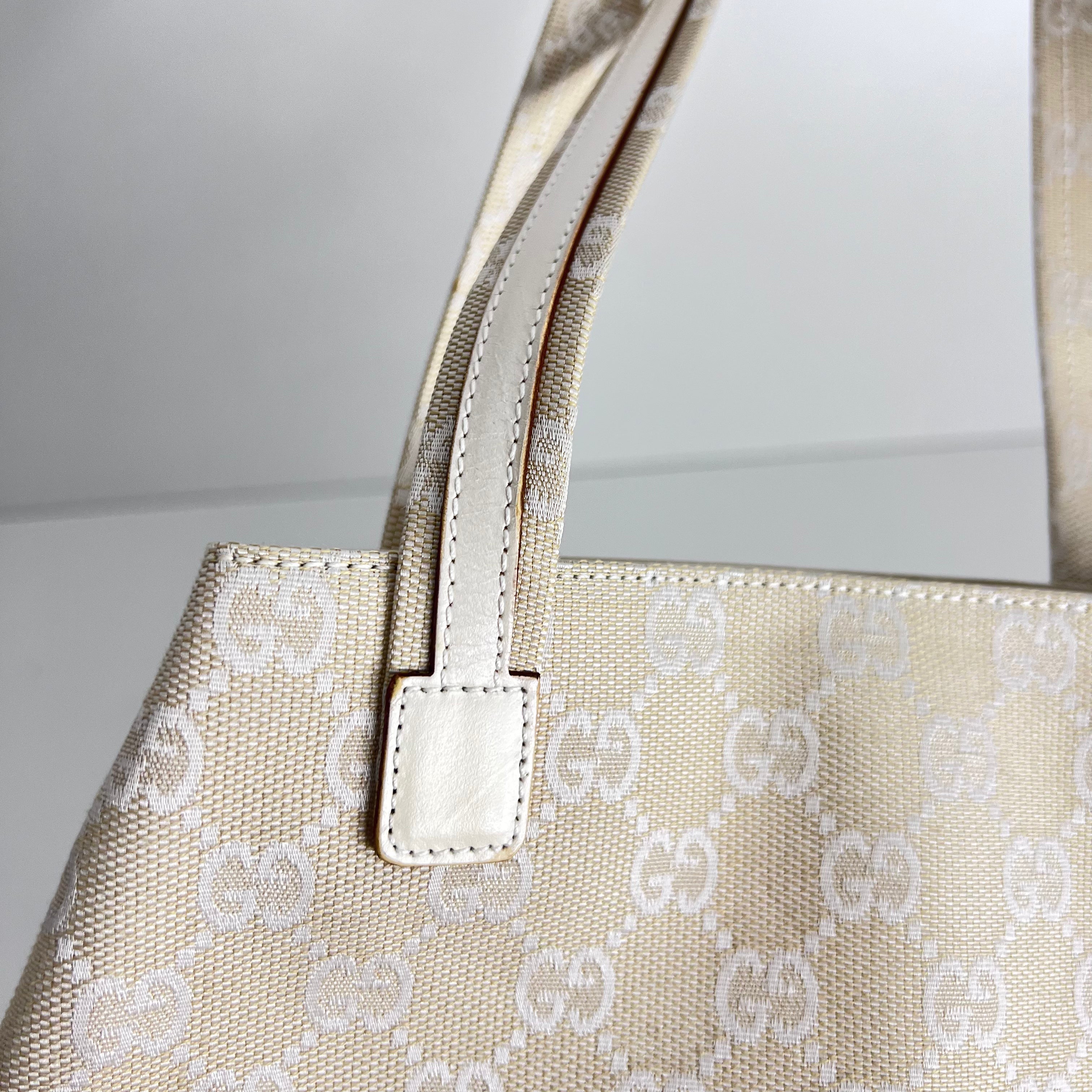 Ivory White Canvas Mini Tote