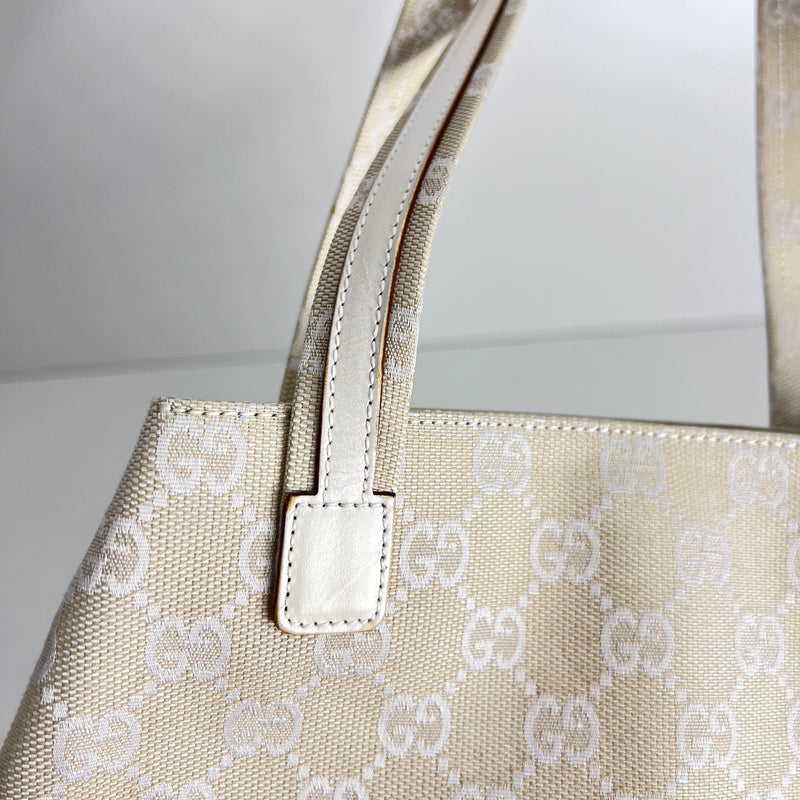 Ivory White Canvas Mini Tote