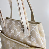 Ivory White Canvas Mini Tote