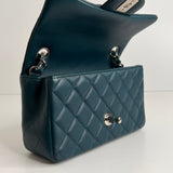 Mini Rectangle Flap in Bleu Fonce