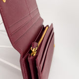 Bordeaux Saffiano Leather with Gold Hardware