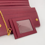 Bordeaux Saffiano Leather with Gold Hardware