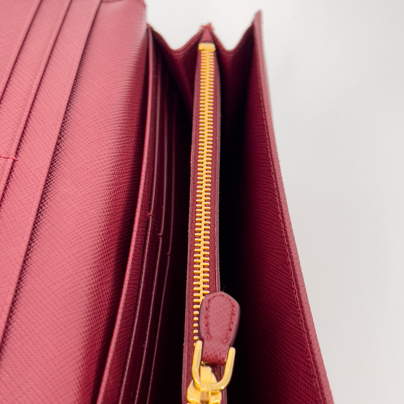 Bordeaux Saffiano Leather with Gold Hardware