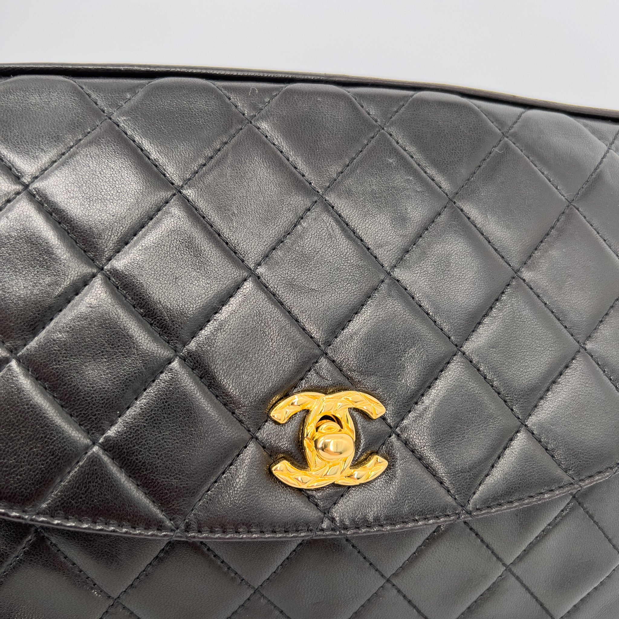 Vintage Black Lambskin Camera Bag
