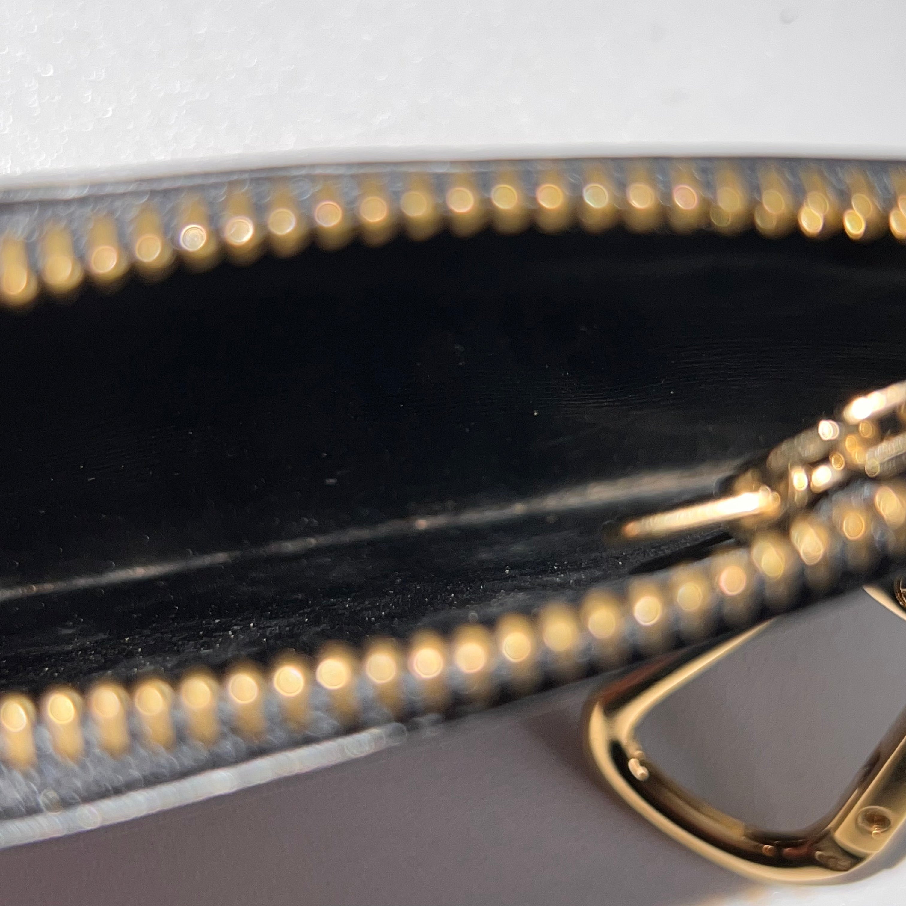 Black Epi Leather Keyring Coin Case