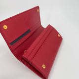 Red Saffiano Wallet
