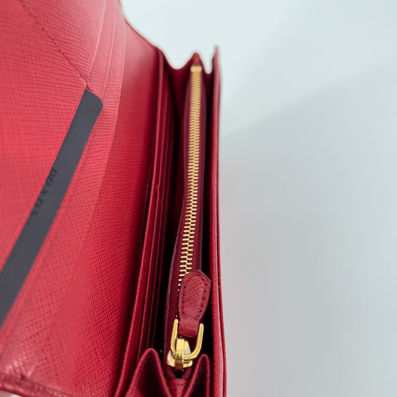 Red Saffiano Wallet