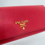Red Saffiano Wallet