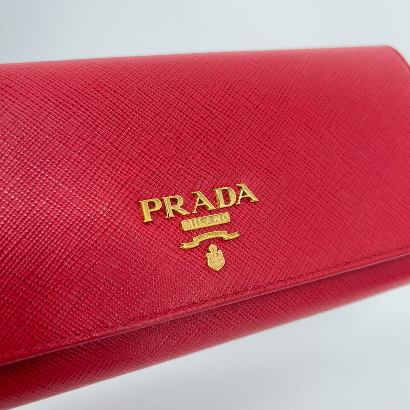 Red Saffiano Wallet