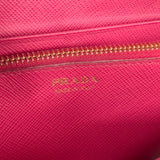 Black Saffiano Wallet with Gold Chain