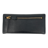 Black Saffiano Wallet with Gold Chain
