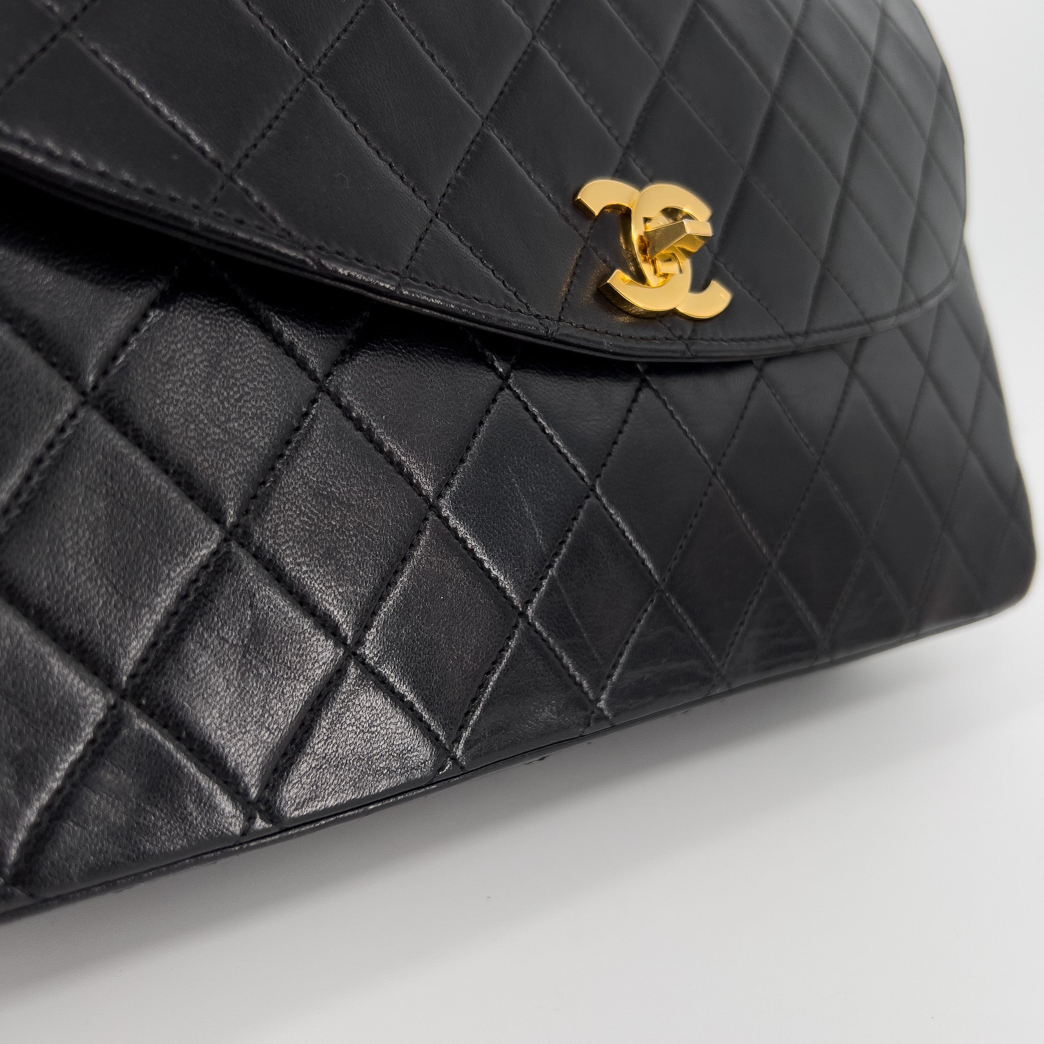 Quilted Lambskin Single Flap Bag