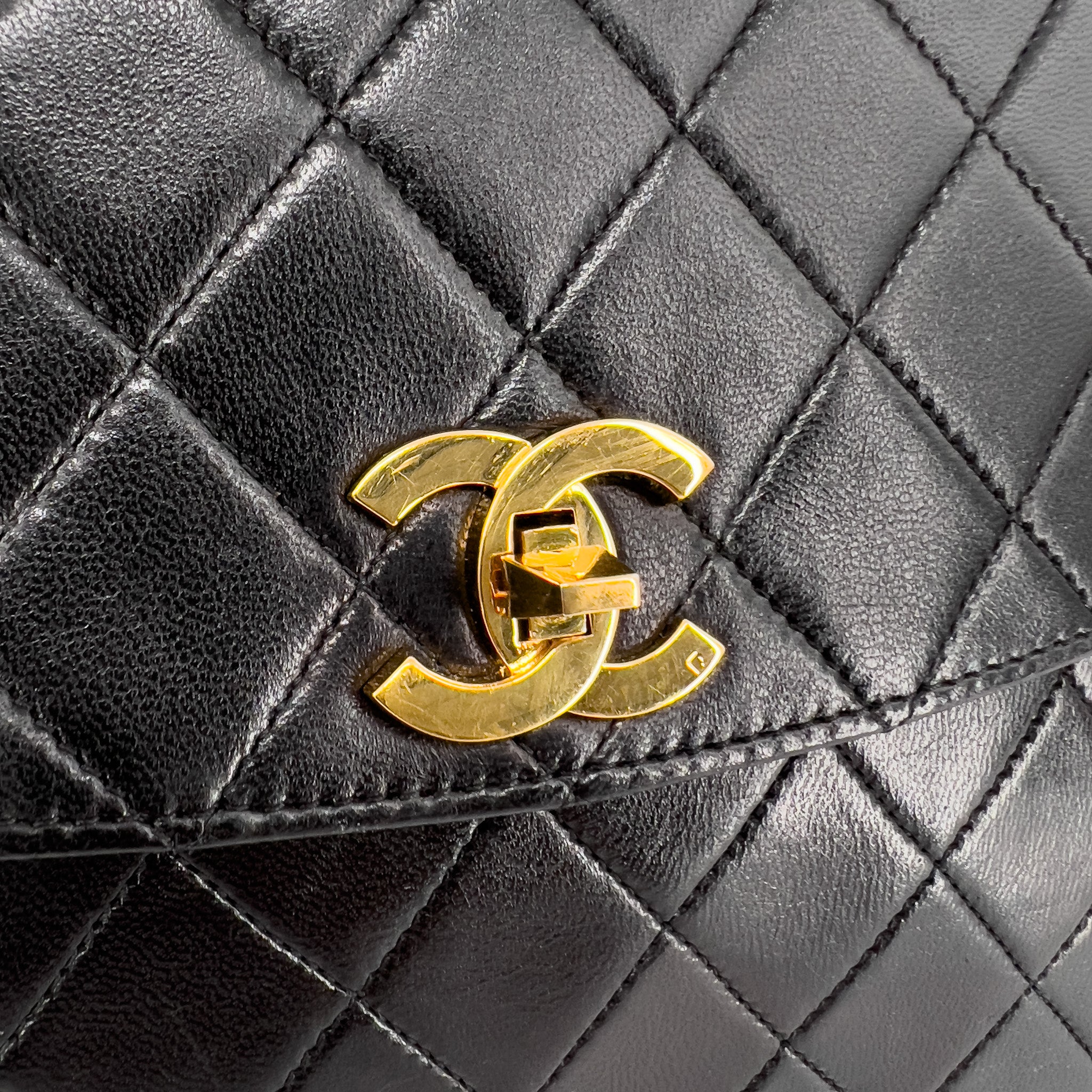 Quilted Lambskin Single Flap Bag