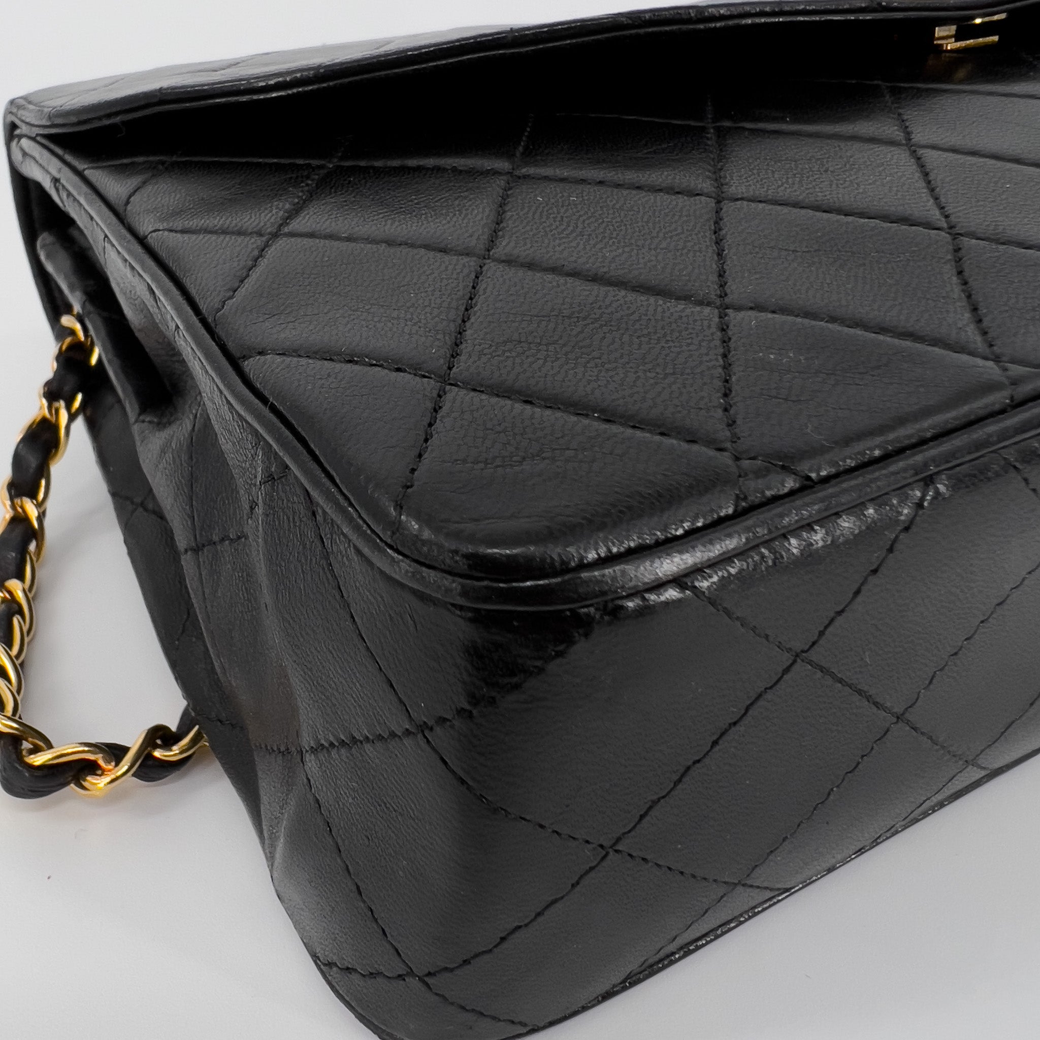 Quilted Lambskin Single Flap Bag