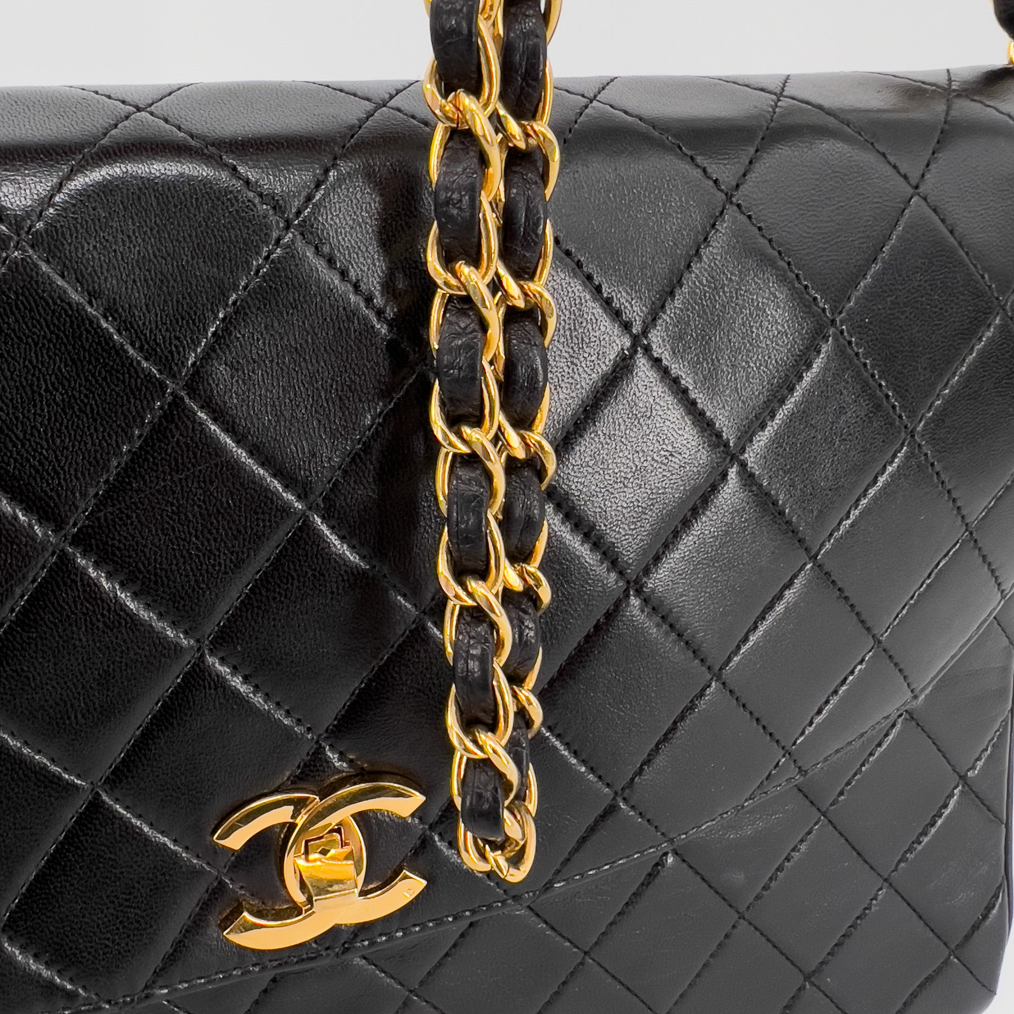 Quilted Lambskin Single Flap Bag