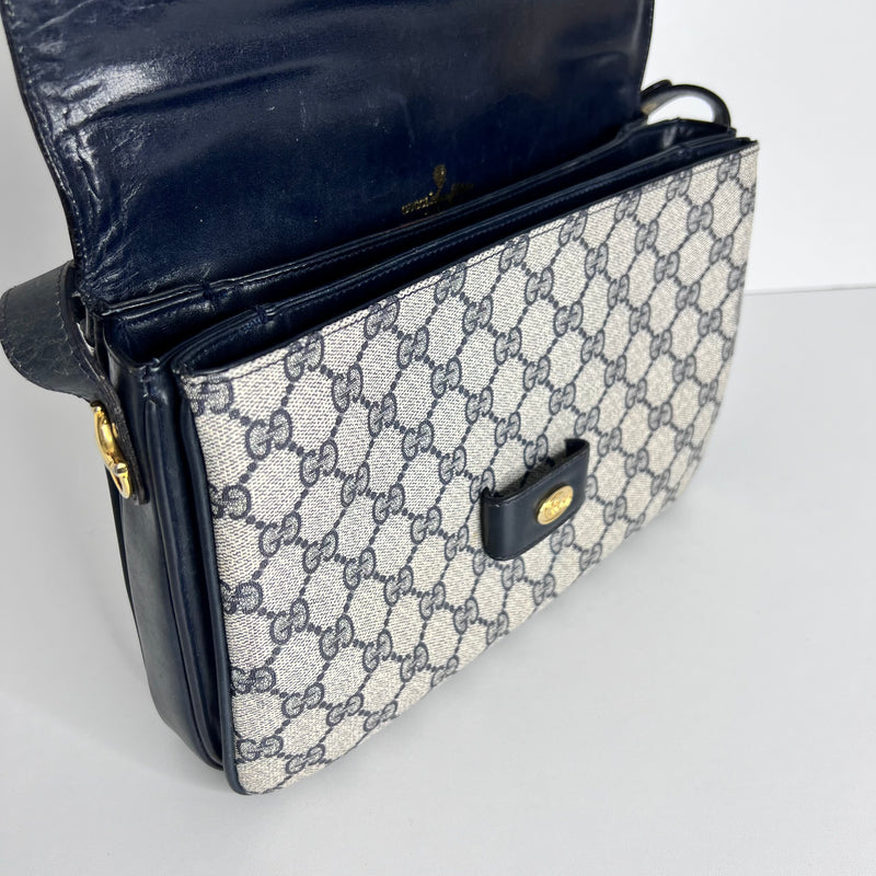Navy GG Web Crossbody