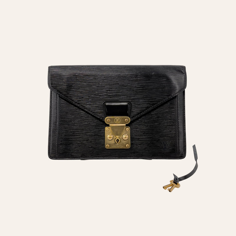 Louis Vuitton Vintage - Epi Pochette Sellier Dragonne - Black