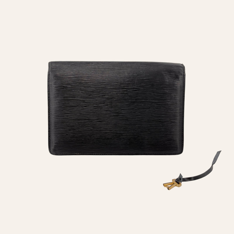 Black Epi Pochette Serie Dragonne