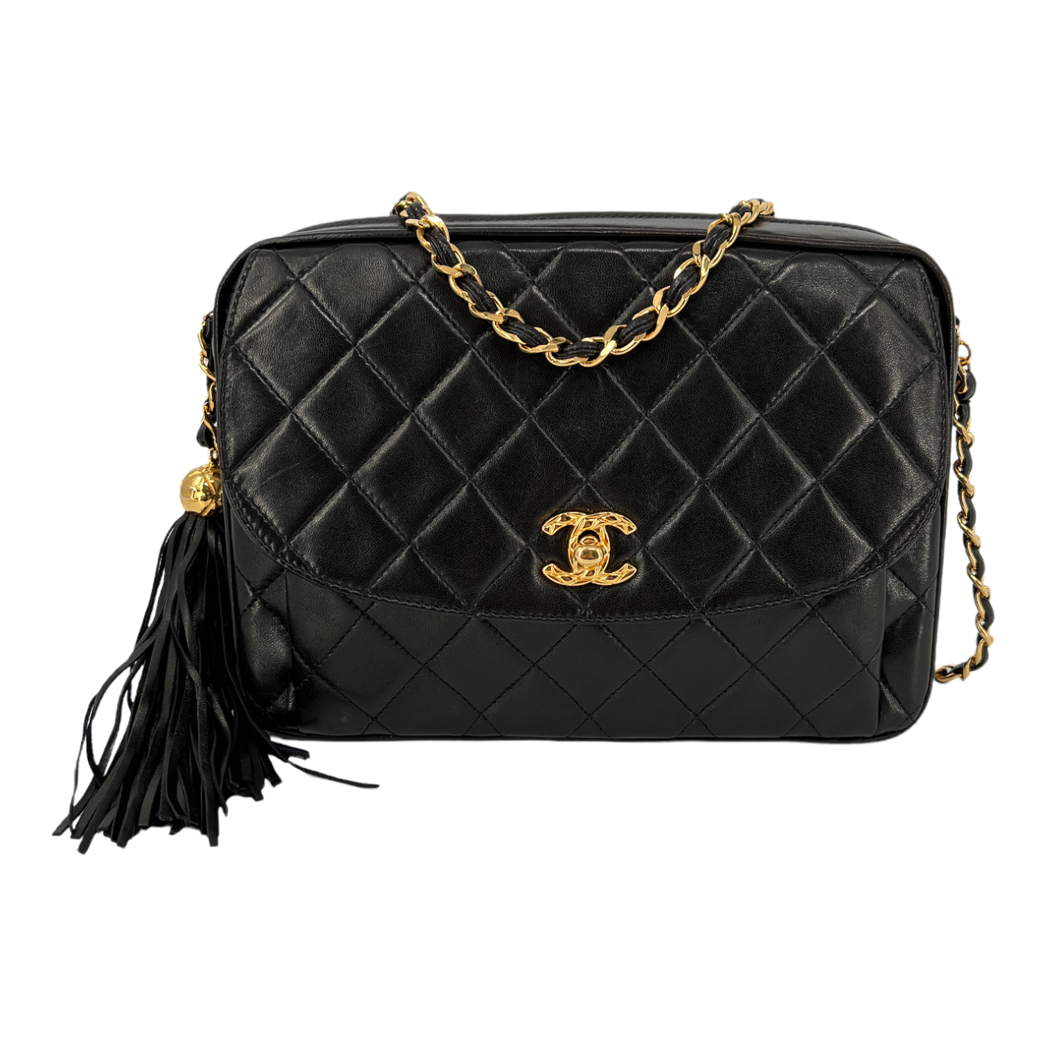 Vintage Black Lambskin Camera Bag