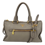 Grey Vitello Daino Bag