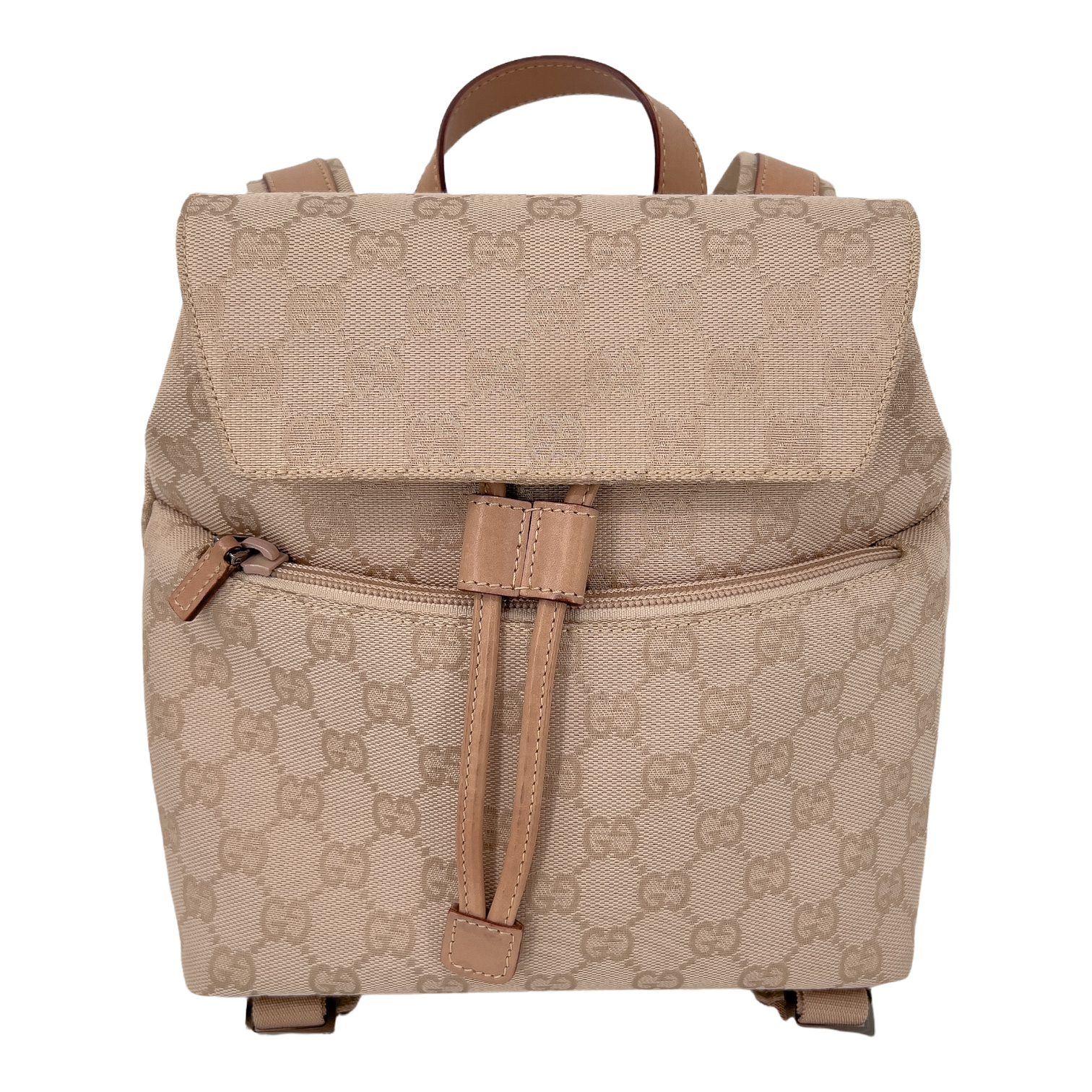 Nude GG Web Canvas Small Backpack