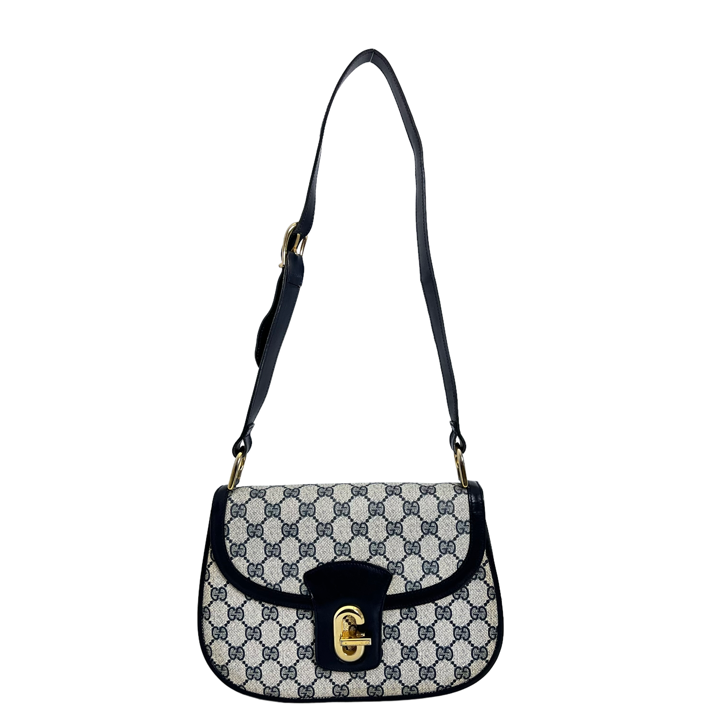 Vintage GG Web Twist Lock Shoulder Bag