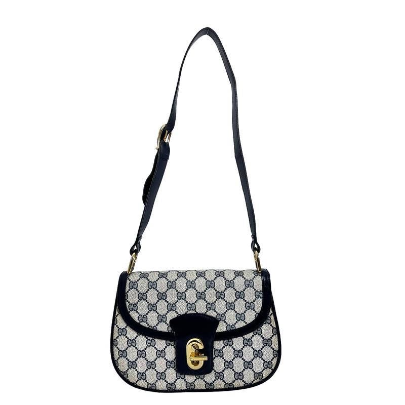 Vintage GG Web Twist Lock Shoulder Bag