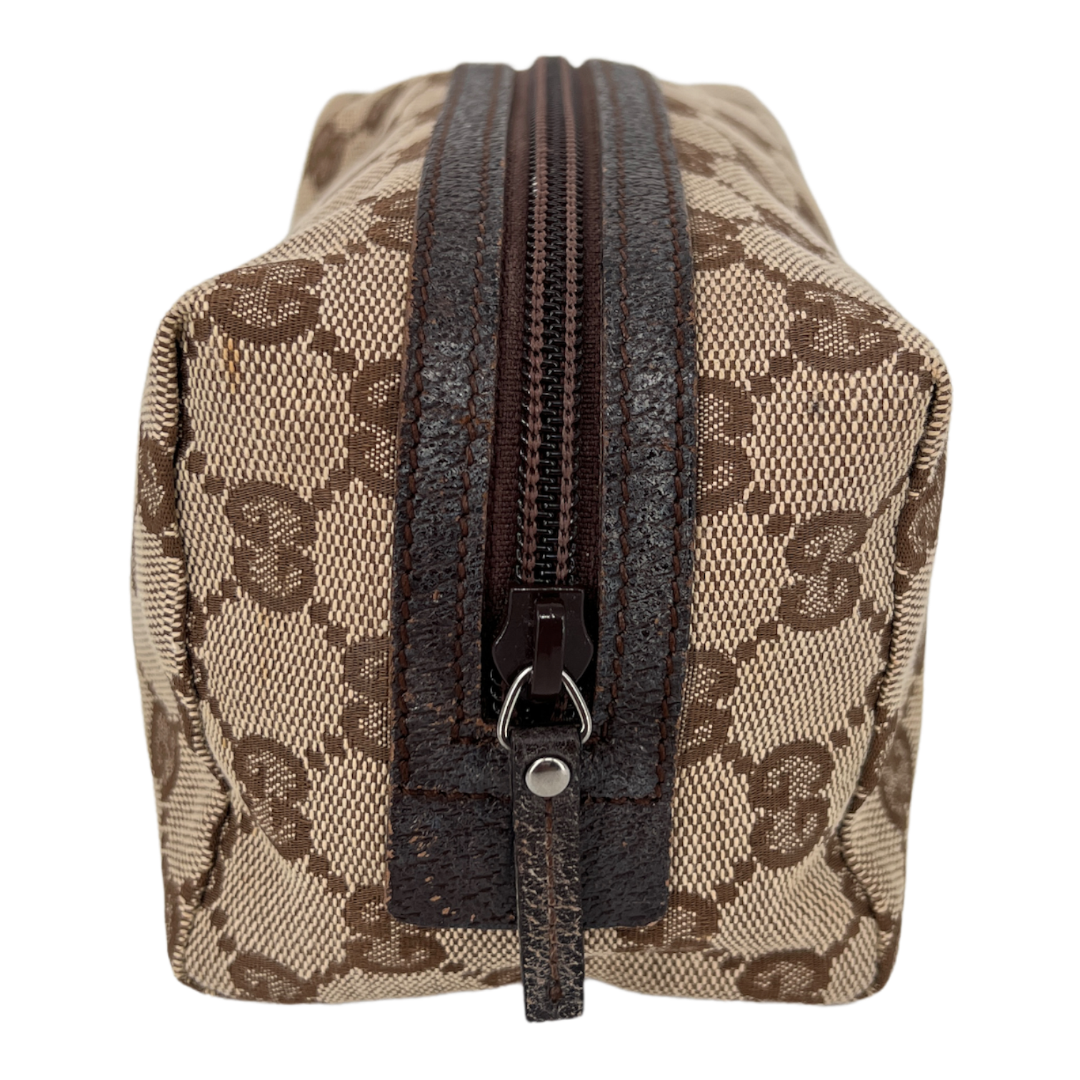 Canvas GG Web Makeup Pouch