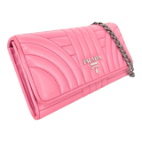 Pink Soft Calfskin Diagramme Continental Wallet