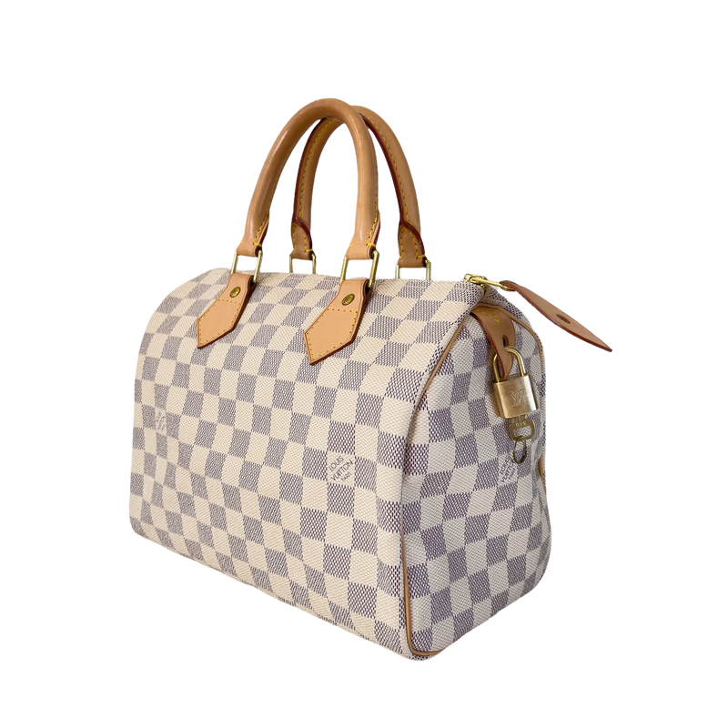 Louis Vuitton Speedy 25 Damier Azur Boston Bag