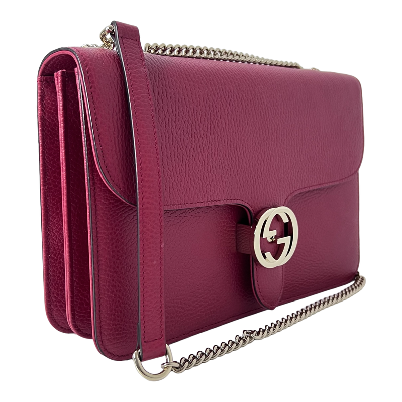 Red Interlocking GG Shoulder Bag
