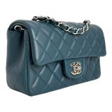 Mini Rectangle Flap in Bleu Fonce