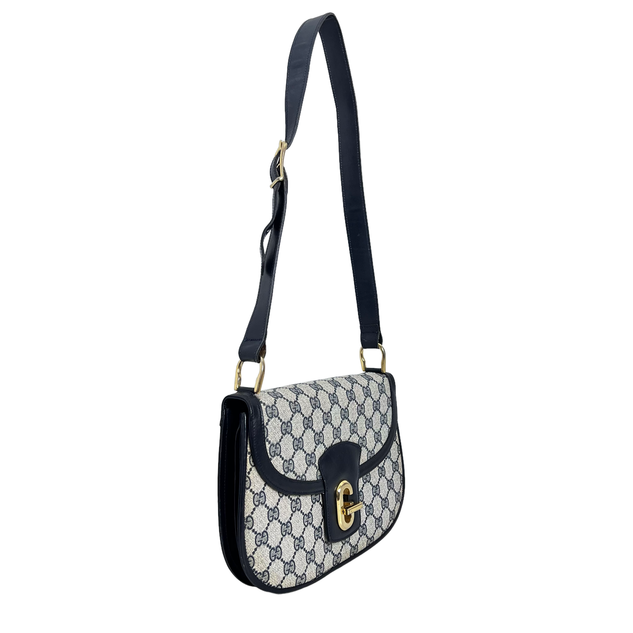 Vintage GG Web Twist Lock Shoulder Bag