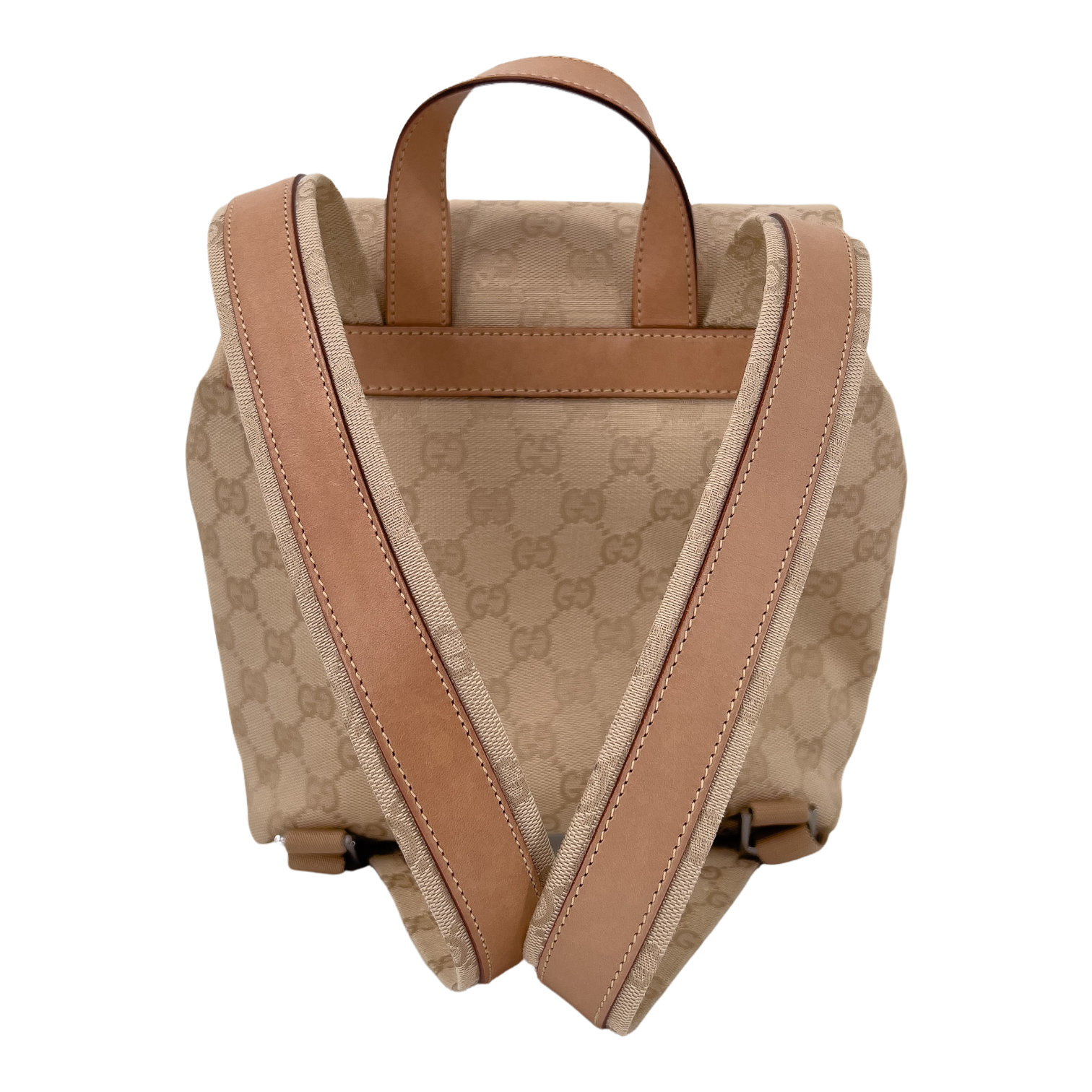 Nude GG Web Canvas Small Backpack