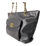 Vintage Caviar CC Turn-lock Tote