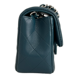 Mini Rectangle Flap in Bleu Fonce