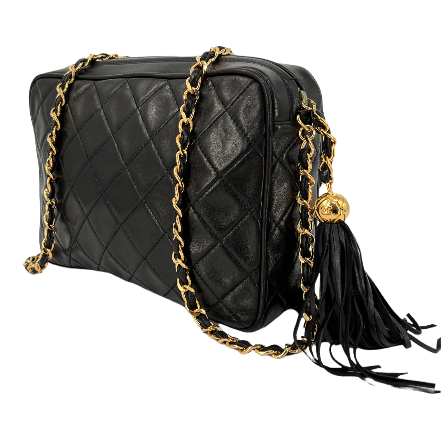 Vintage Black Lambskin Camera Bag