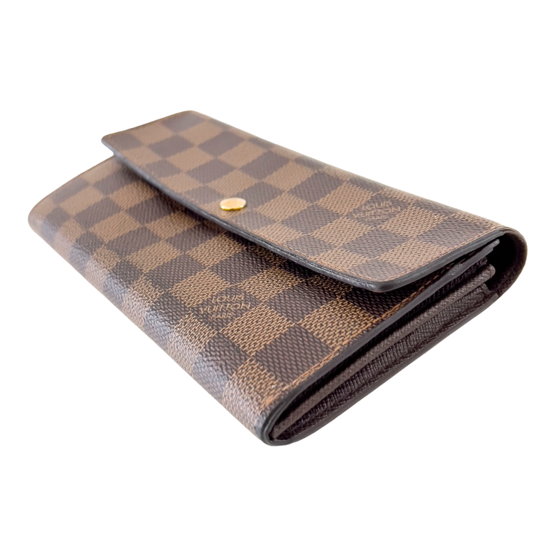 Louis Vuitton - Damier Ebene Wallet with Gold Chain – The Reluxed
