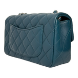 Mini Rectangle Flap in Bleu Fonce