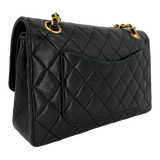 Black Small Quilted Lambskin Double Flap Bag