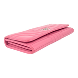 Pink Soft Calfskin Diagramme Continental Wallet