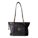 Vintage Caviar CC Turn-lock Tote