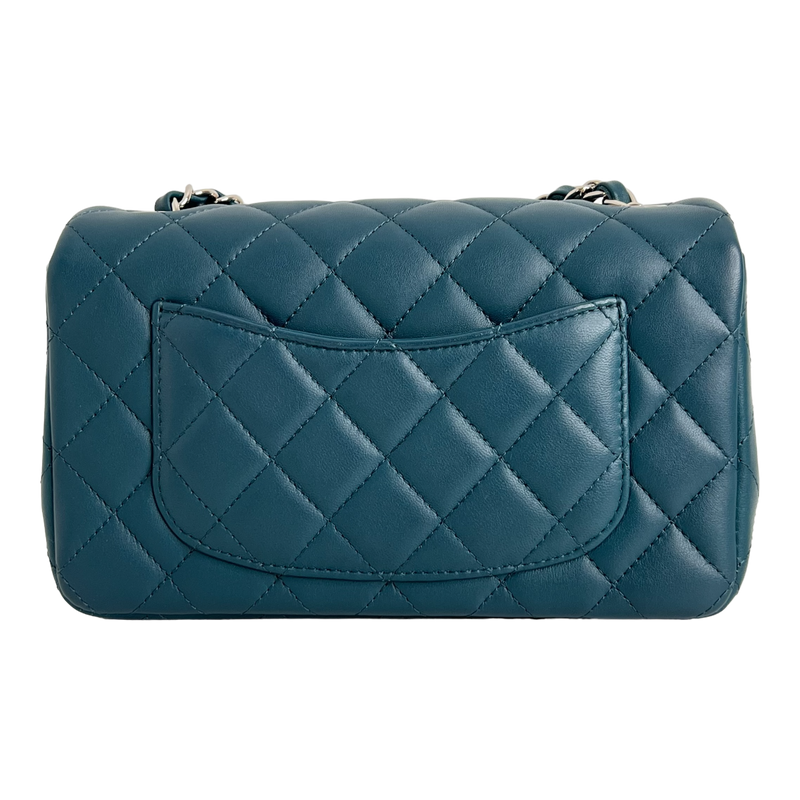 Mini Rectangle Flap in Bleu Fonce