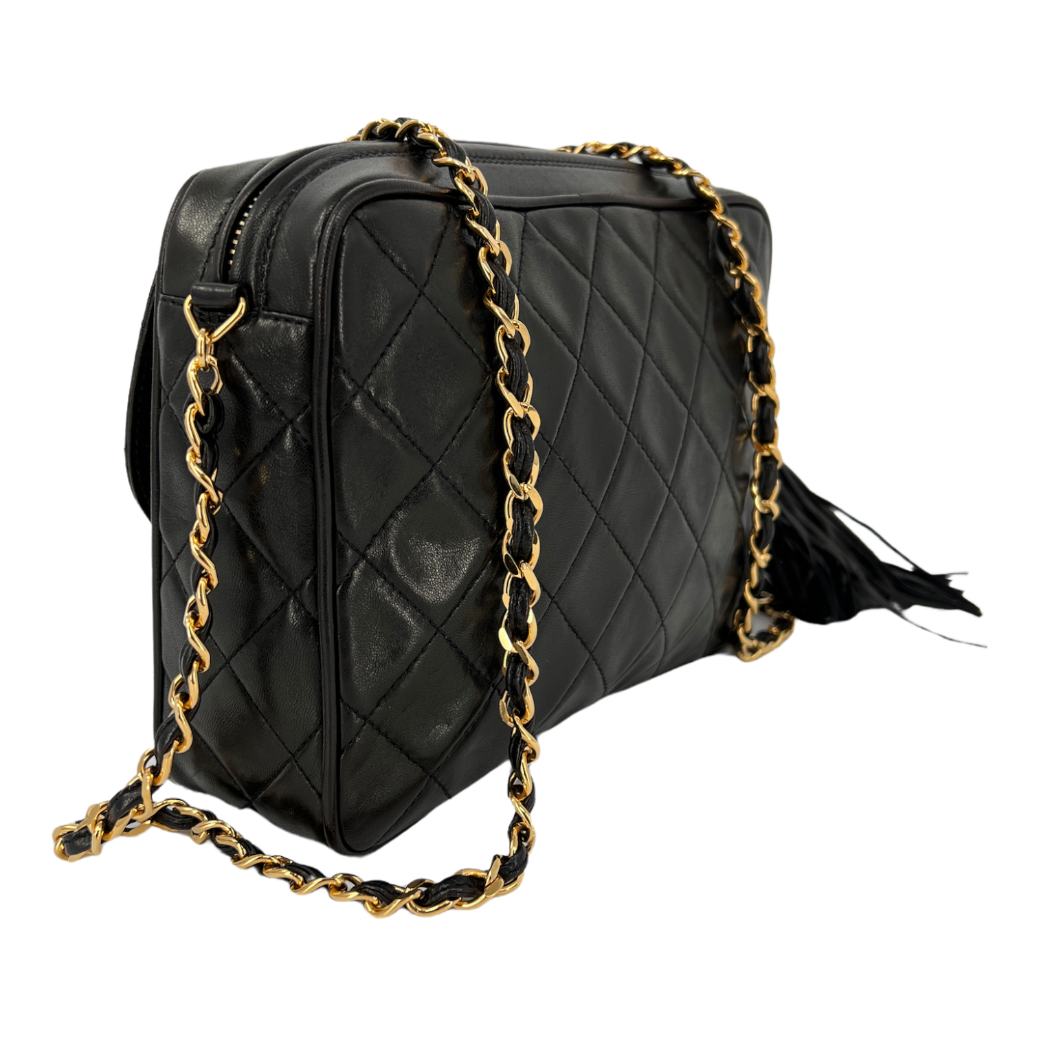 Vintage Black Lambskin Camera Bag