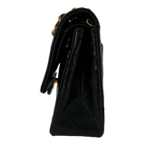 Black Small Quilted Lambskin Double Flap Bag
