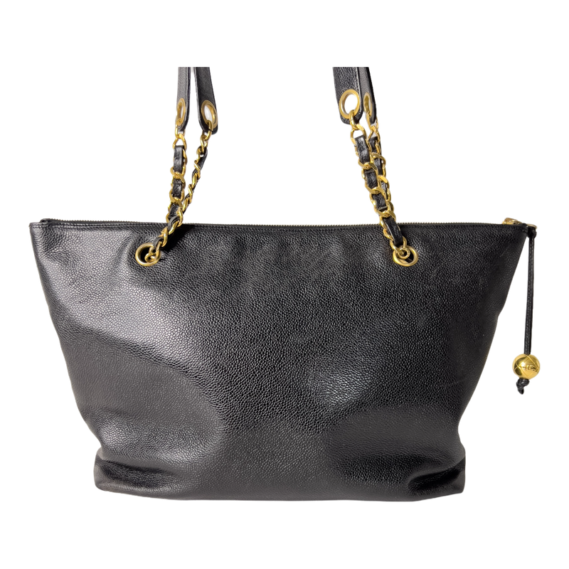 Vintage Caviar CC Turn-lock Tote