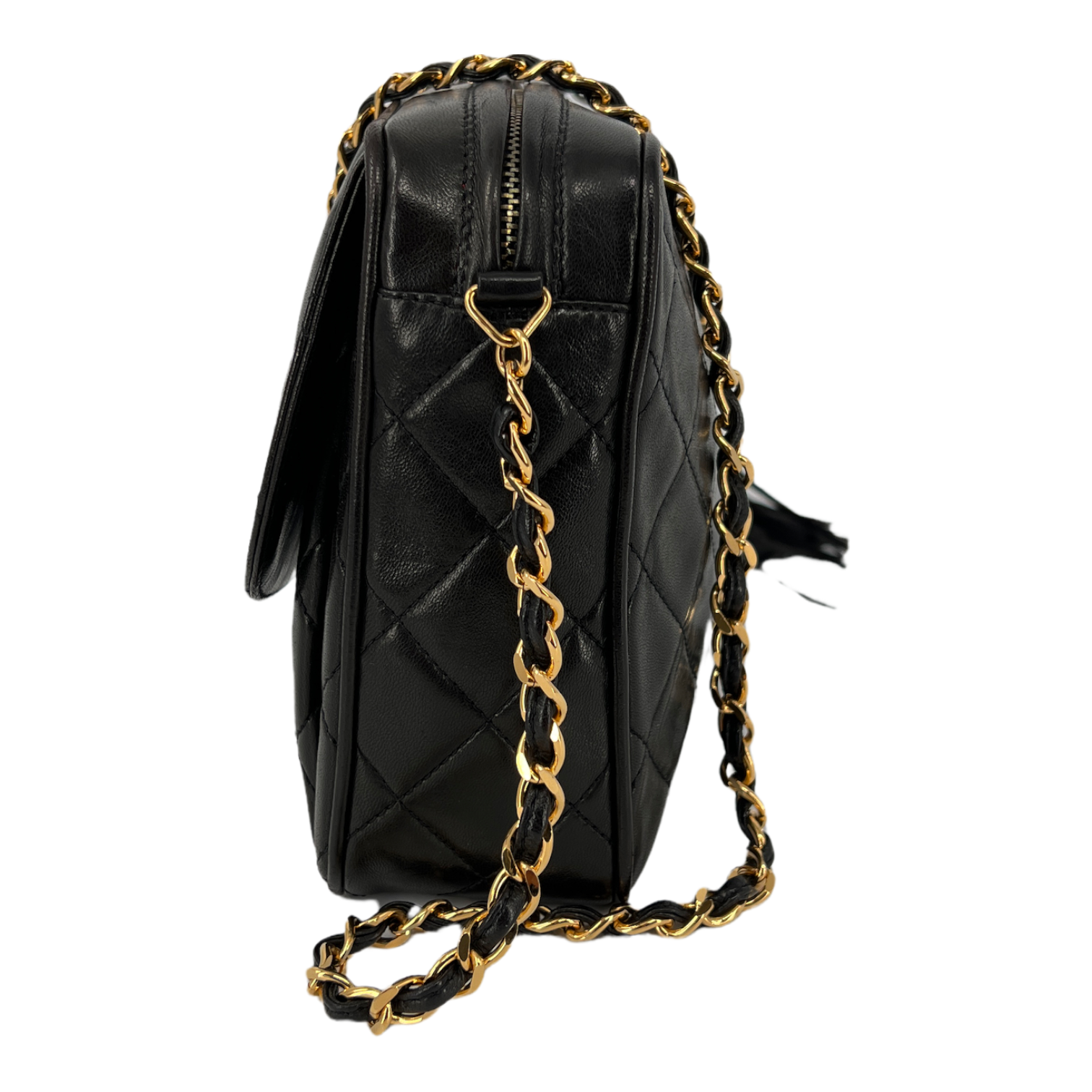 Vintage Black Lambskin Camera Bag