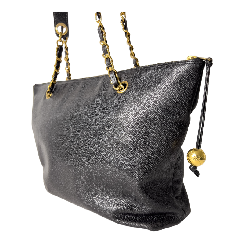 Vintage Caviar CC Turn-lock Tote