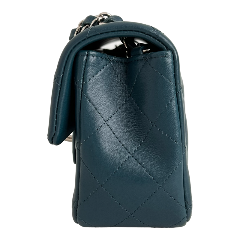 Mini Rectangle Flap in Bleu Fonce